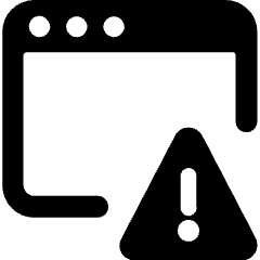App Window Warning Icon from Ultimate Bold Set