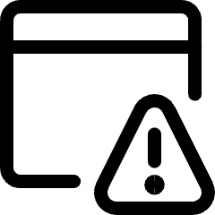 App Window Warning Icon from Ultimate Regular Set