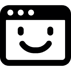 Coding Apps Website Browser Smile Icon from Ultimate Bold Set