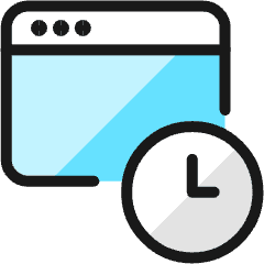 App Window Clock Icon from Ultimate Colors Set
