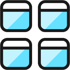 App Window Four Icon from Ultimate Colors Set