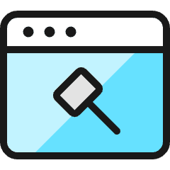 App Window Hammer Icon from Ultimate Colors Set