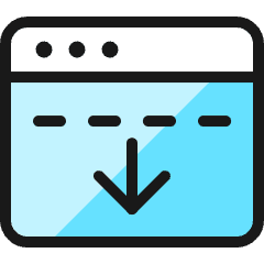 App Window Move Down Icon from Ultimate Colors Set