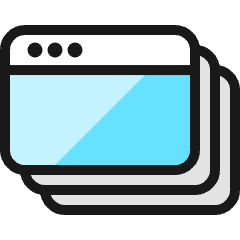 App Window Multiple Icon from Ultimate Colors Set