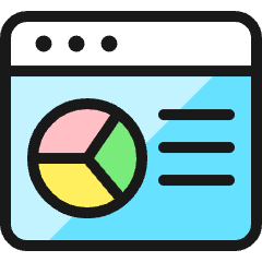App Window Pie Chart Icon from Ultimate Colors Set