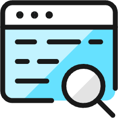 App Window Search Text Icon from Ultimate Colors Set
