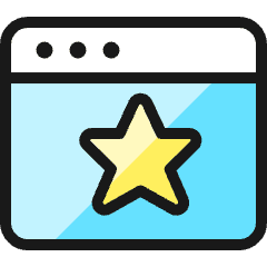 App Window Star Icon from Ultimate Colors Set