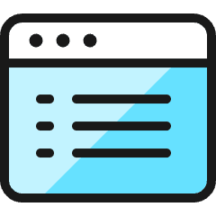 App Window Text Icon from Ultimate Colors Set