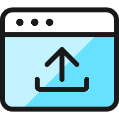 App Window Upload Icon from Ultimate Colors Set