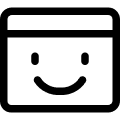 Coding Apps Website Browser Smile Icon from Ultimate Regular Set