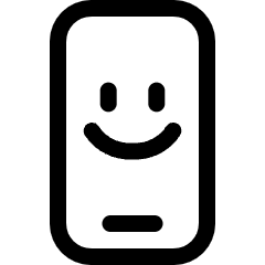 Coding Apps Website Smartphone Smile Icon from Ultimate Regular Set