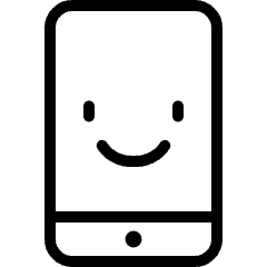 Coding Apps Website Smartphone Smile Icon from Ultimate Light Set