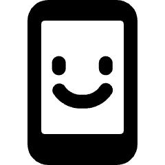Coding Apps Website Smartphone Smile Icon from Ultimate Bold Set
