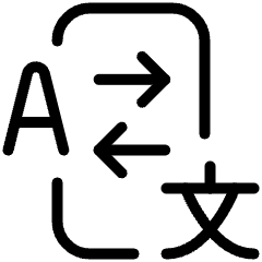 Coding Apps Website Translation Smartphone Icon from Ultimate Light Set
