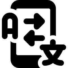 Coding Apps Website Translation Smartphone Icon from Ultimate Bold Set