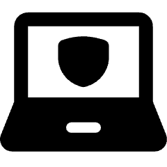 Laptop Shield Icon from Ultimate Bold Set