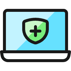 Laptop Shield Icon from Ultimate Colors Set