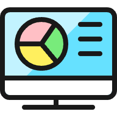 Monitor Chart Icon from Ultimate Colors Set