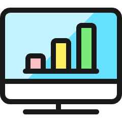 Monitor Graph Icon from Ultimate Colors Set