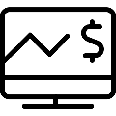 Monitor Graph Line Icon from Ultimate Light Set