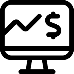 Monitor Graph Line Icon from Ultimate Regular Set