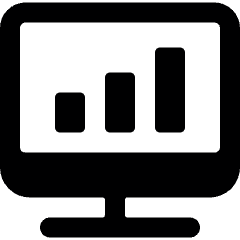 Monitor Graph Icon from Ultimate Bold Set