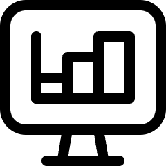 Monitor Graph Icon from Ultimate Regular Set