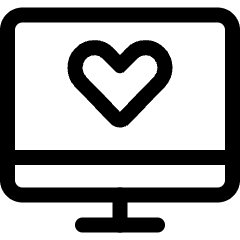 Monitor Heart Icon from Ultimate Regular Set