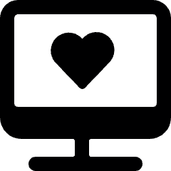 Monitor Heart 1 Icon from Ultimate Bold Set