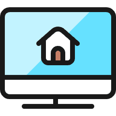 Monitor Home Icon from Ultimate Colors Set