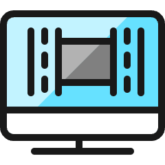 Monitor Movie Icon from Ultimate Colors Set