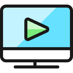 Monitor Play Icon from Ultimate Colors Set