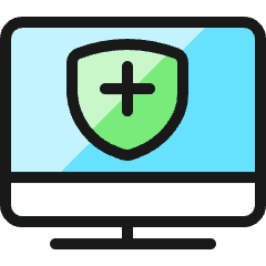Monitor Shield 1 Icon from Ultimate Colors Set