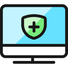 Monitor Shield Icon from Ultimate Colors Set