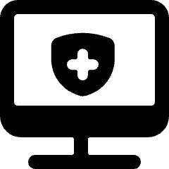 Monitor Shield Icon from Ultimate Bold Set