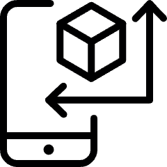 Technology Ar Searching Scale Calculating Smartphone Icon from Ultimate Light Set