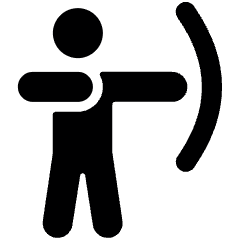 Archery Person Icon from Ultimate Bold Set