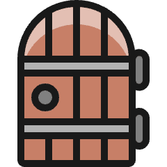 Architecture Door Retro Icon from Ultimate Colors Set