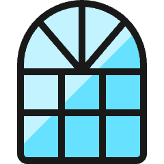Architecture Window 1 Icon from Ultimate Colors Set