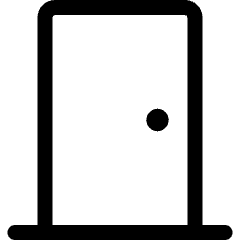 Door Left Hand Closed Icon from Ultimate Regular Set