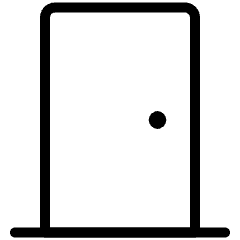 Door Left Hand Closed Icon from Ultimate Light Set