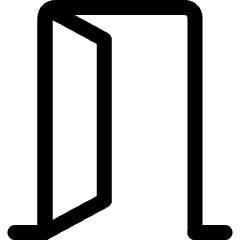 Door Left Hand Open Icon from Ultimate Regular Set