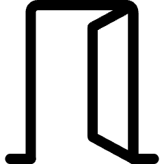 Door Right Hand Open Icon from Ultimate Regular Set
