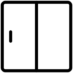 Door Sliding Left Hand Closed Icon from Ultimate Light Set