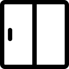 Door Sliding Left Hand Closed Icon from Ultimate Regular Set