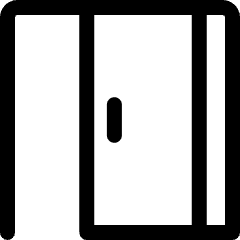 Door Sliding Left Hand Open Icon from Ultimate Regular Set