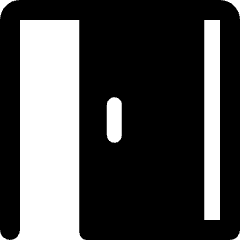 Door Sliding Left Hand Open Icon from Ultimate Bold Set