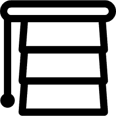 Roman Shade Closed Icon from Ultimate Regular Set