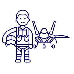 Air Force Pilot 1 Illustration from UX Line Set