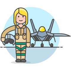 Air Force Pilot 4 Illustration from UX Colors Set